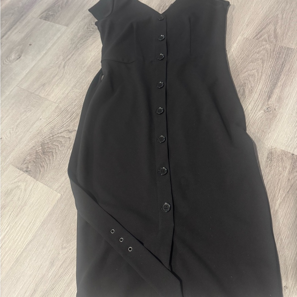 Express Black One Shoulder Sheath Dress